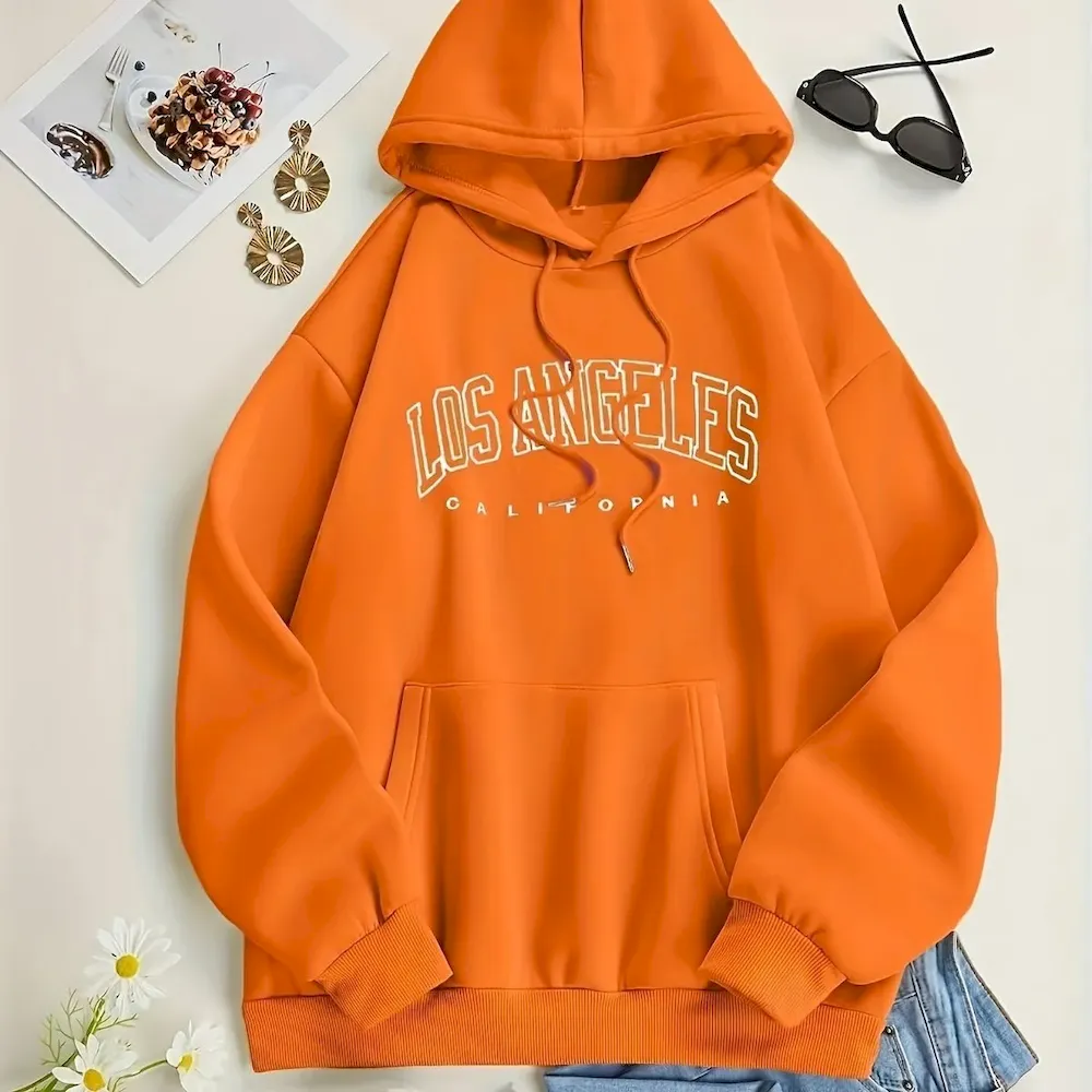 Women Casual Letter-Print Loose Hoodie - Image 18