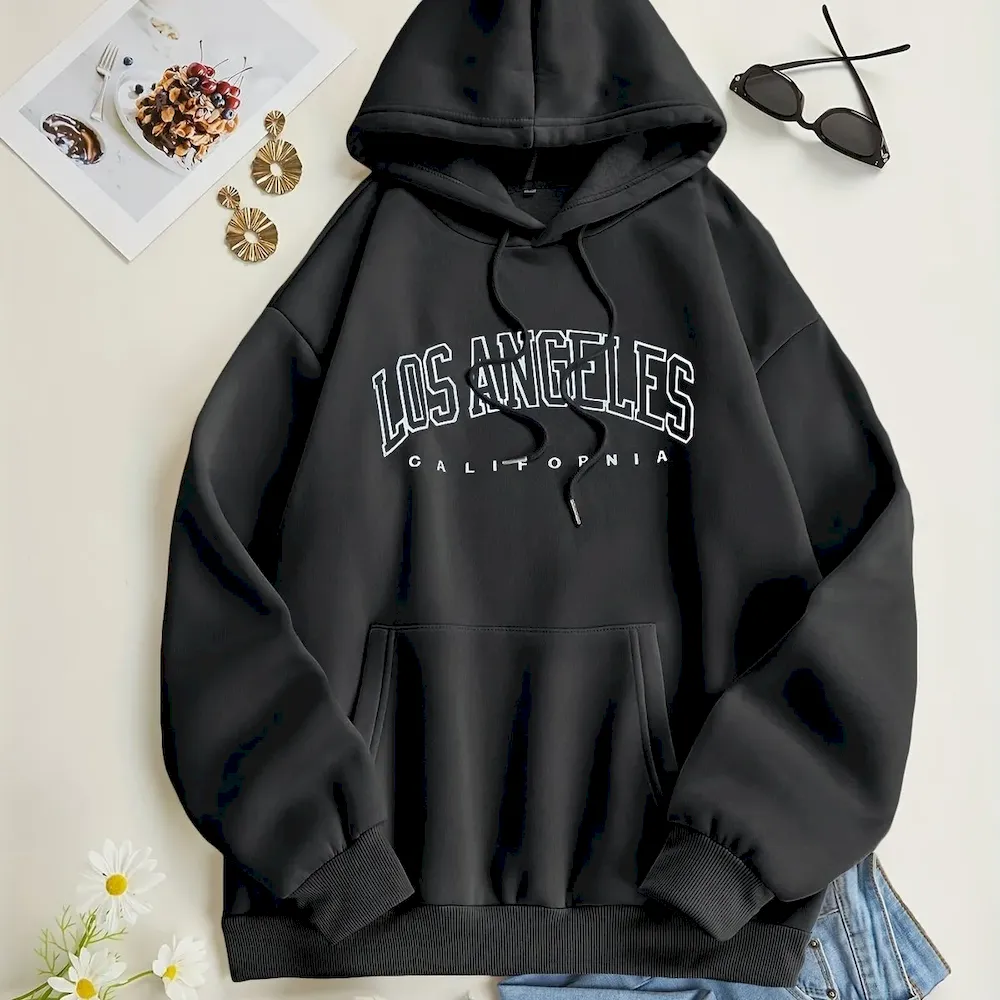 Women Casual Letter-Print Loose Hoodie - Image 19