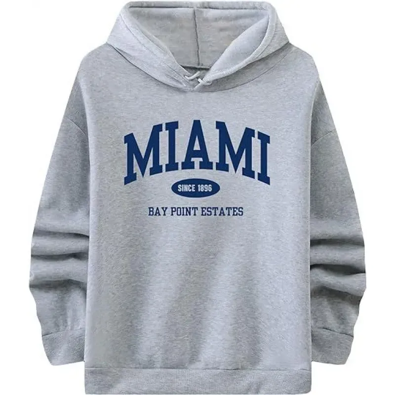 Casual Fashion Printed Loose Fleece-Lined Hoodie - Image 10