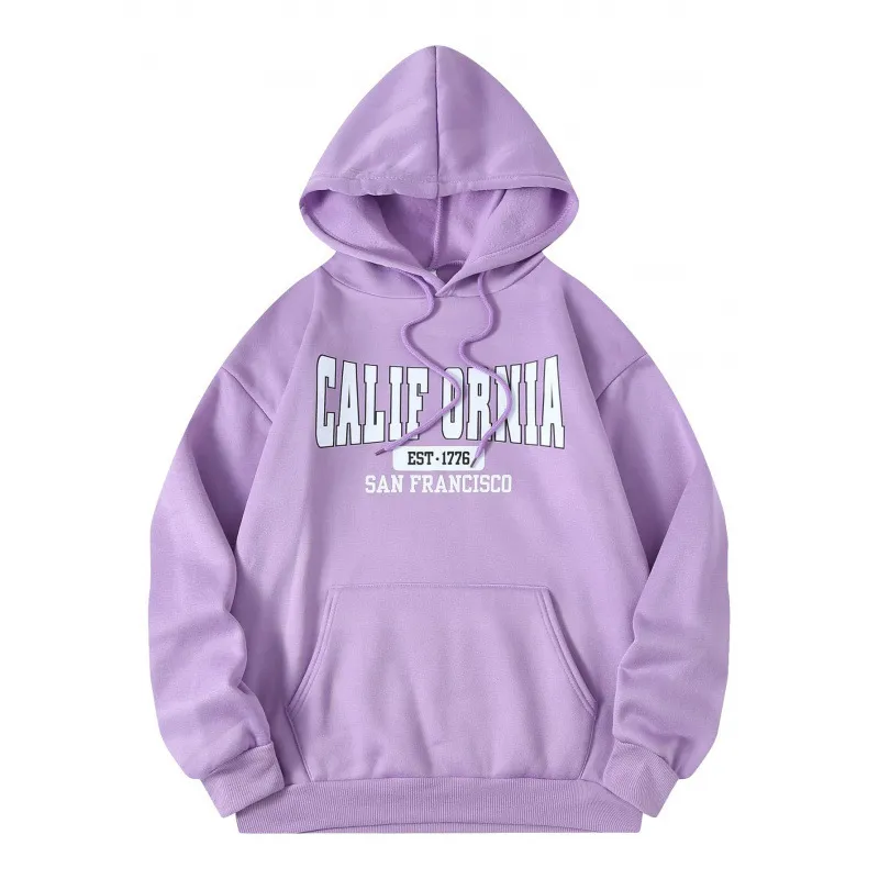 Casual Fashion Printed Loose Fleece-Lined Hoodie - Image 17