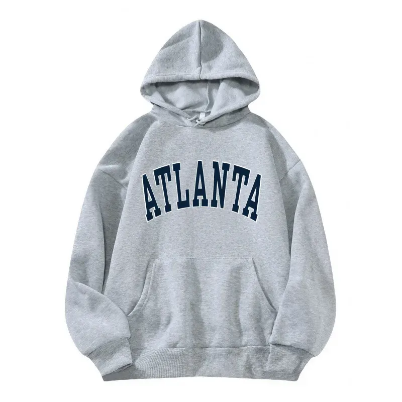 Casual Fashion Printed Loose Fleece-Lined Hoodie - Image 18