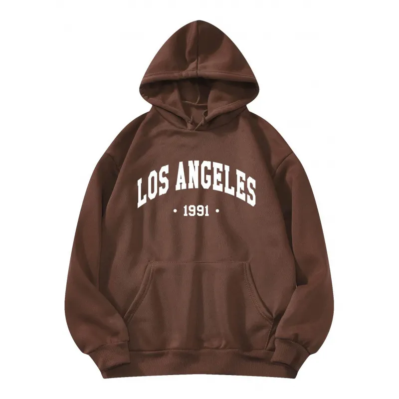 Casual Fashion Printed Loose Fleece-Lined Hoodie - Image 19