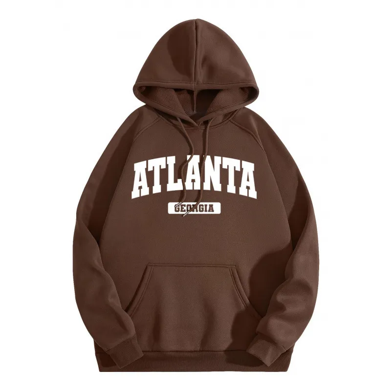 Casual Fashion Printed Loose Fleece-Lined Hoodie - Image 20