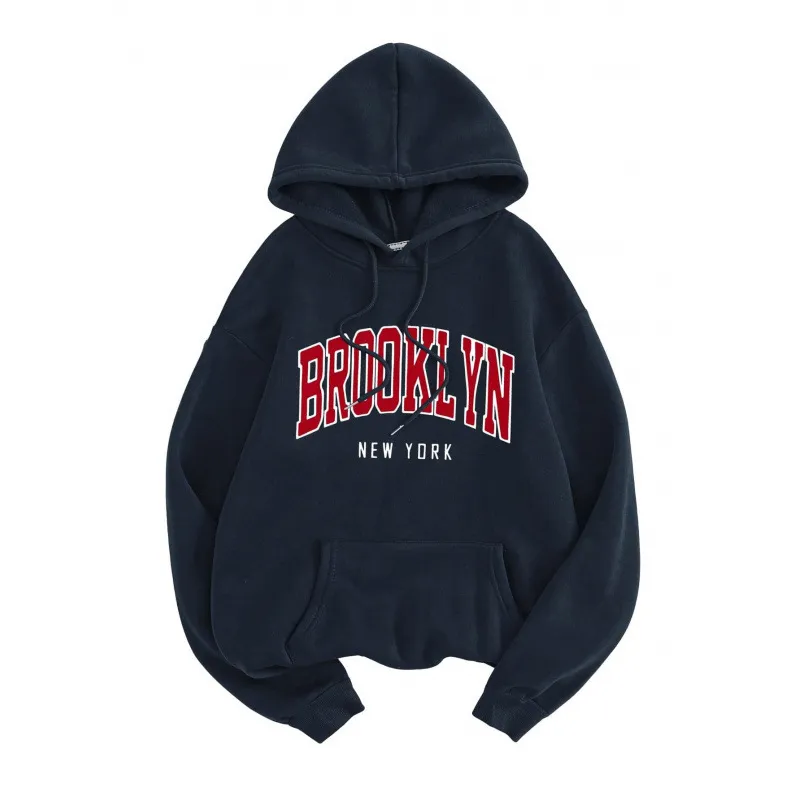 Casual Fashion Printed Loose Fleece-Lined Hoodie - Image 21