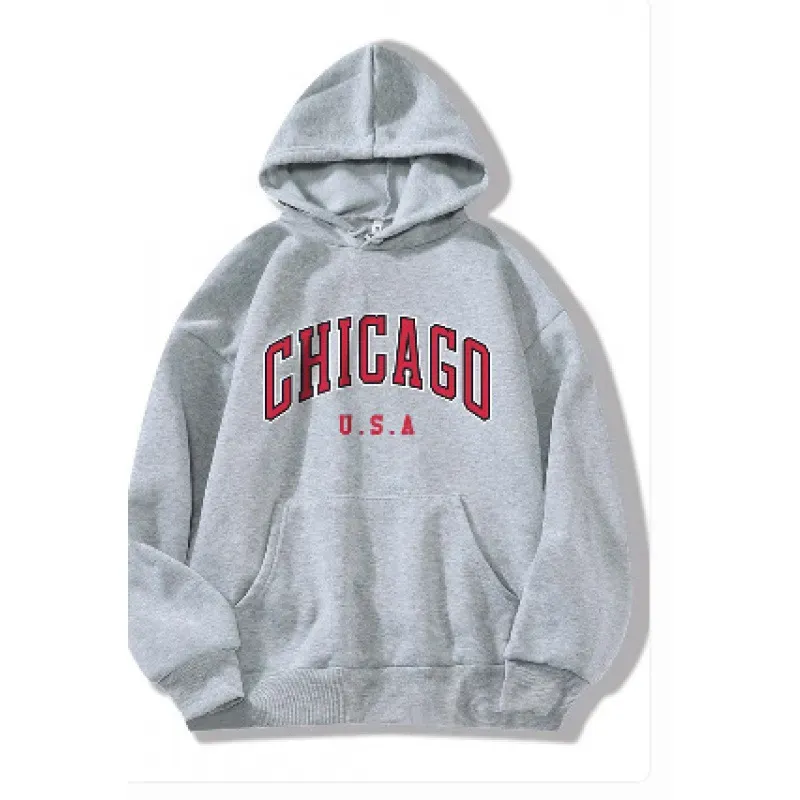 Casual Fashion Printed Loose Fleece-Lined Hoodie - Image 36