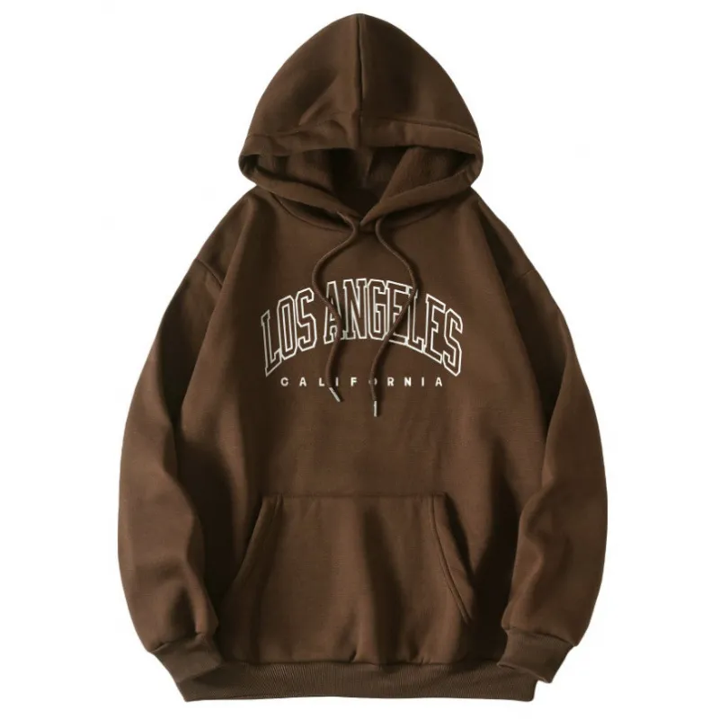 Casual Fashion Printed Loose Fleece-Lined Hoodie - Image 43