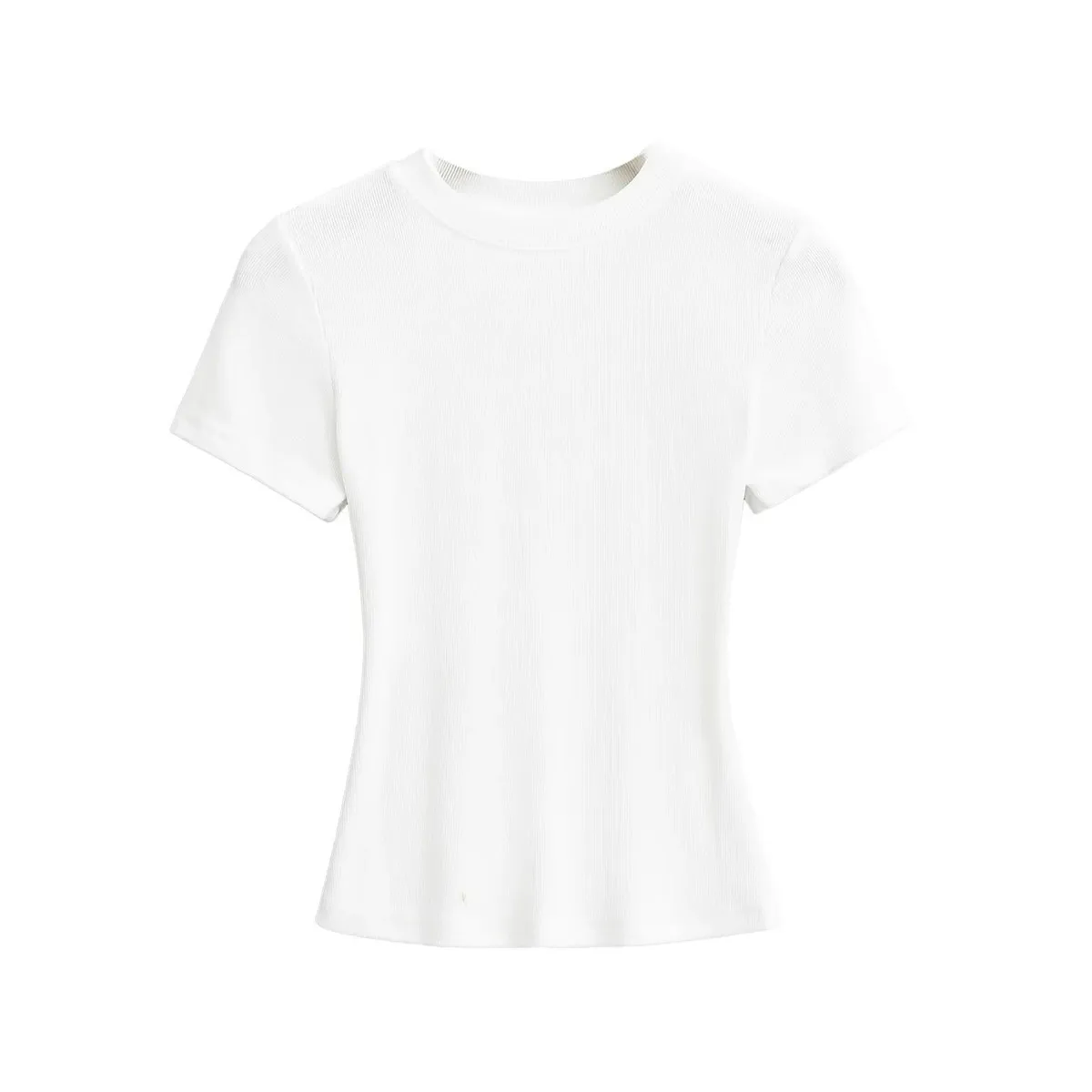 Women Simple Solid Color Short Sleeve T-Shirt - Image 8