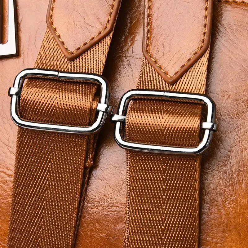 Vintage Style Crocodile Pattern PU Backpacks - Image 6