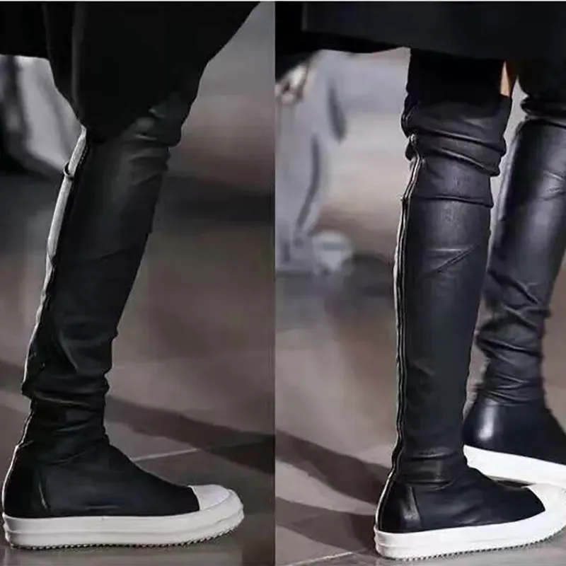 Size:4.5-10 Women Shell Head Design Elastic Over-The-Knee Boots