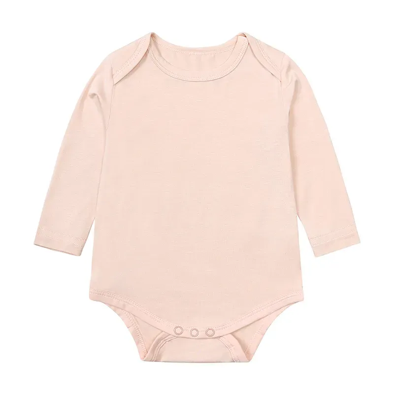 Wholesale Kids Baby Boys Girls Casual Cute Solid Color Long Sleeve Romper - Image 9