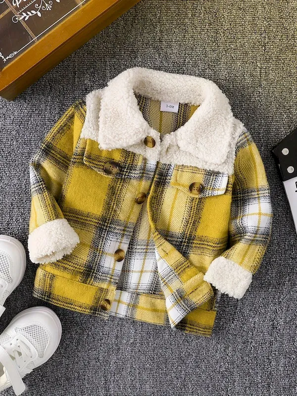 Wholesale Kids Baby Boys Girls Spring Autumn Casual Long Sleeve Plush Coat - Image 7