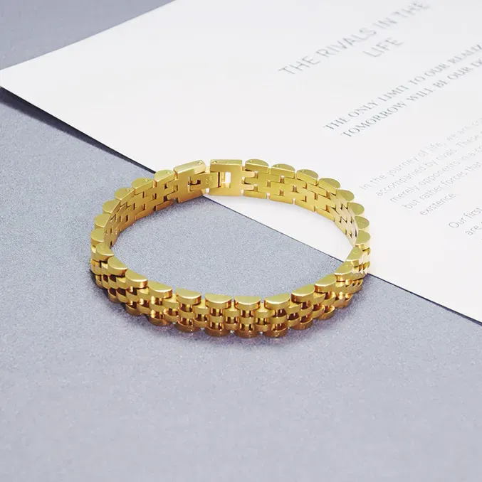 Wholesale Men Fashion Simple Stainless Steel Bracelet