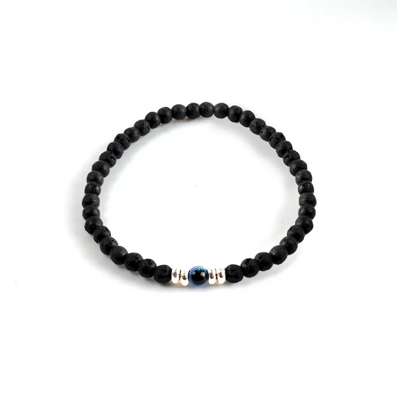 Wholesale Men Fashion Natural Stone Turquoise 6mm Eye Bracelet - Image 15