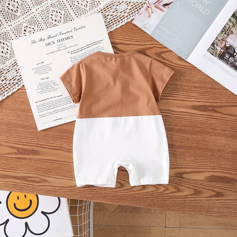 Wholesale Kids Baby Boys Girls Cute Cartoon Short Sleeve Romper - Image 2