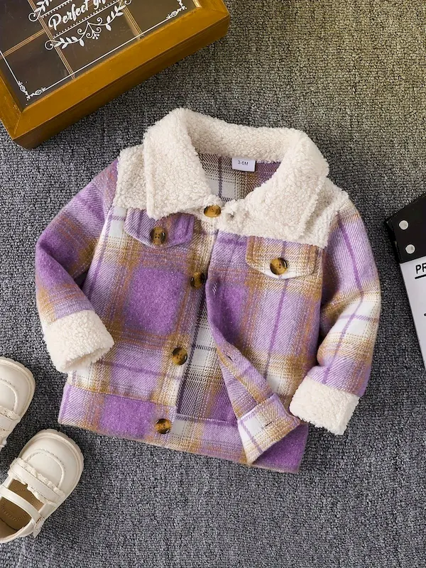 Wholesale Kids Baby Boys Girls Spring Autumn Casual Long Sleeve Plush Coat - Image 8
