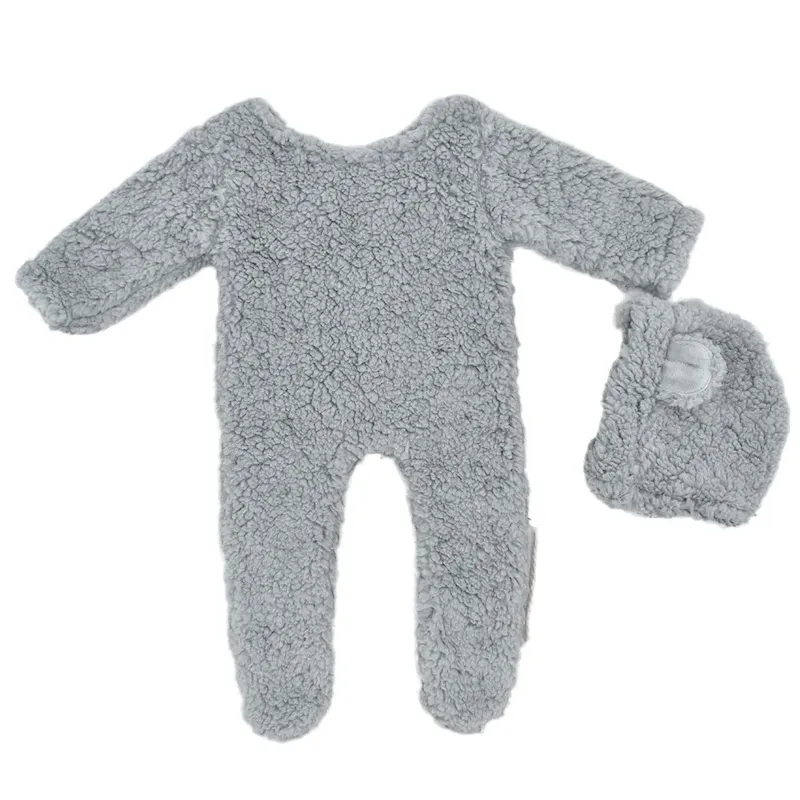 Wholesale Newborn Baby Bear Photography Clothing Plush Jumpsuits - Image 5