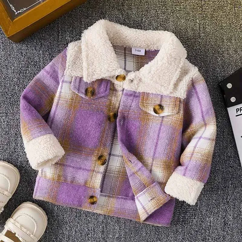 Wholesale Kids Baby Boys Girls Spring Autumn Casual Long Sleeve Plush Coat - Image 3