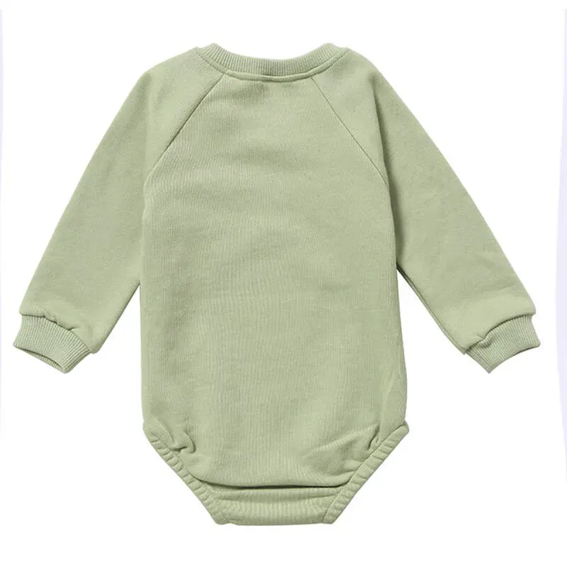 Wholesale Kids Simple Rainbow Line Pattern Long-sleeves Romper - Image 10