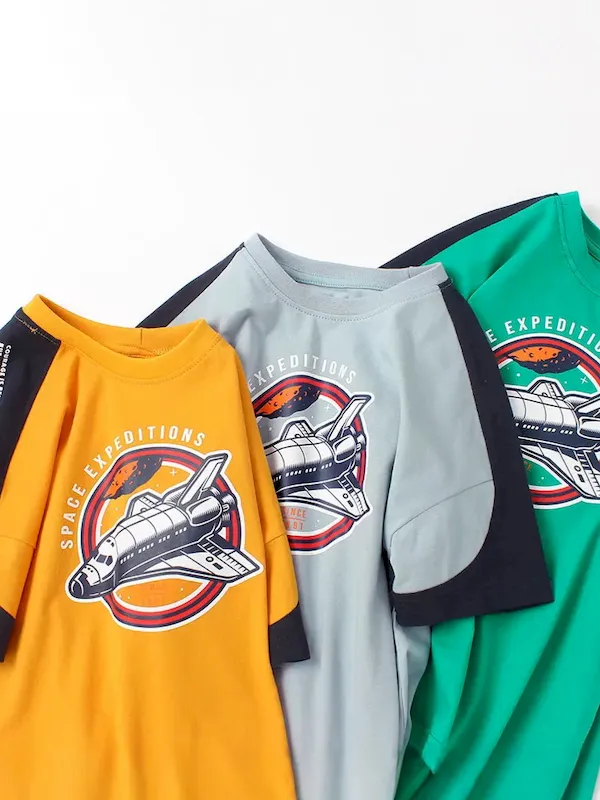 Wholesale Boys Casual Fashion Printed Short-Sleeved T-Shirt - Image 5