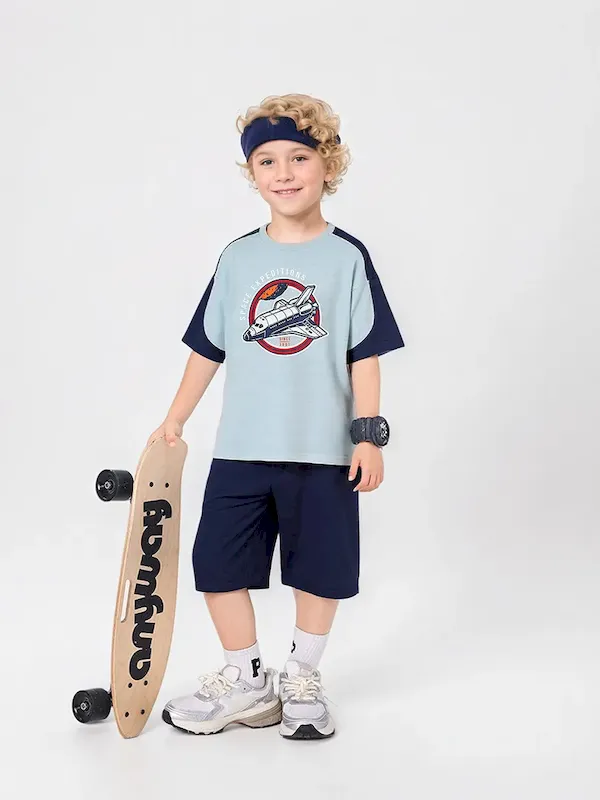 Wholesale Boys Casual Fashion Printed Short-Sleeved T-Shirt - Image 4