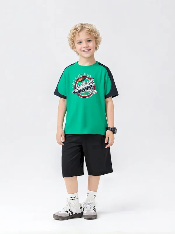 Wholesale Boys Casual Fashion Printed Short-Sleeved T-Shirt - Image 3