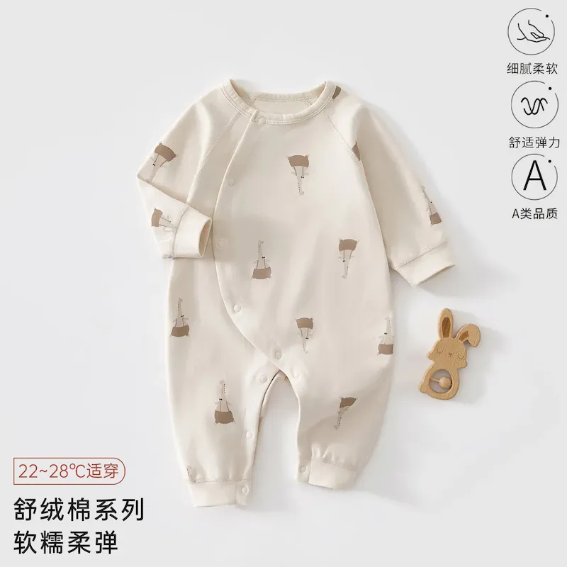 Wholesale Kids Baby Fashion Autumn And Winter Printed Long-Sleeve Jumpsuits - Image 6
