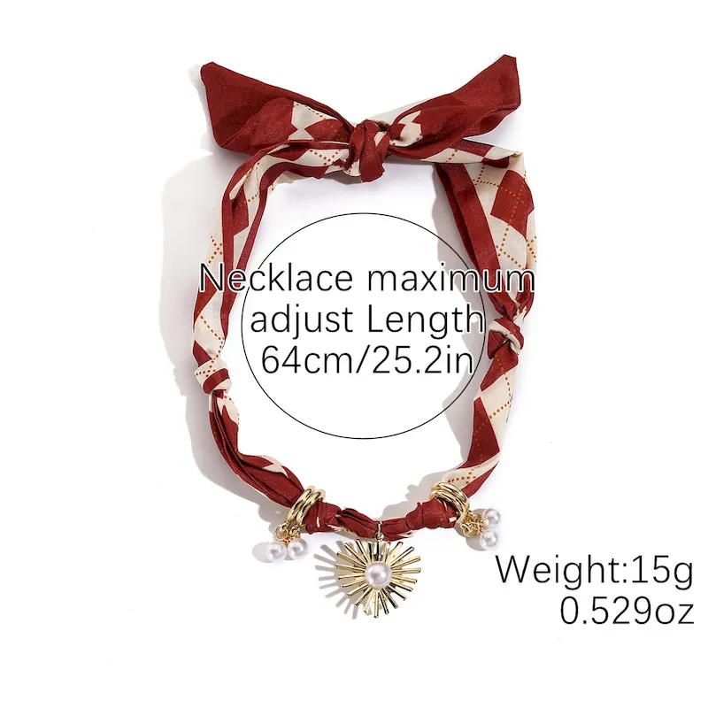 Wholesale Summer Satin Scarf Necklace - Image 7