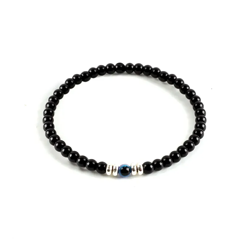 Wholesale Men Fashion Natural Stone Turquoise 6mm Eye Bracelet - Image 13