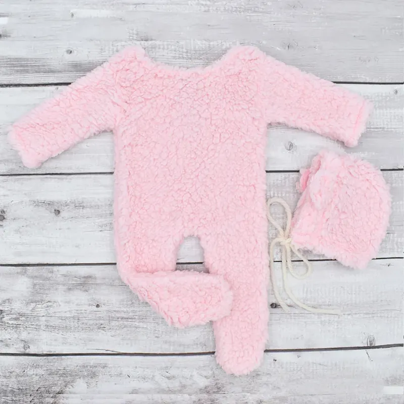 Wholesale Newborn Baby Bear Photography Clothing Plush Jumpsuits - Image 7