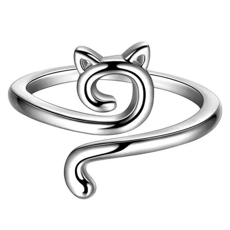 Wholesale Personalized Simple Cat Ring