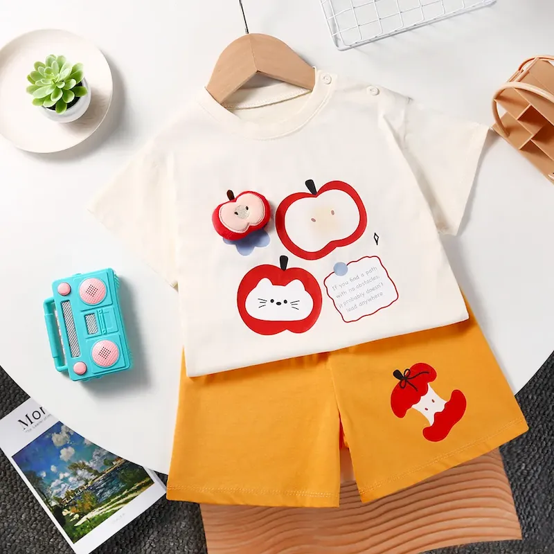 Wholesale Boy'S Fashion Stripe Print Top And Shorts Two-Piece Set - Image 8