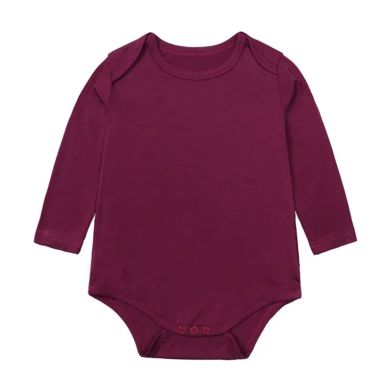 Wholesale Kids Baby Boys Girls Casual Cute Solid Color Long Sleeve Romper - Image 10