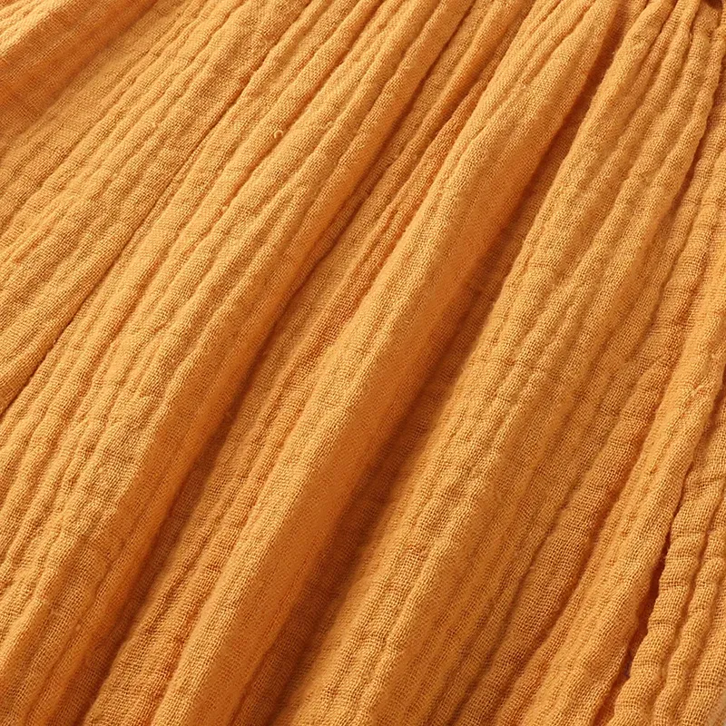 Wholesale Baby Girls Crease Solid Color Lace-up Romper - Image 41