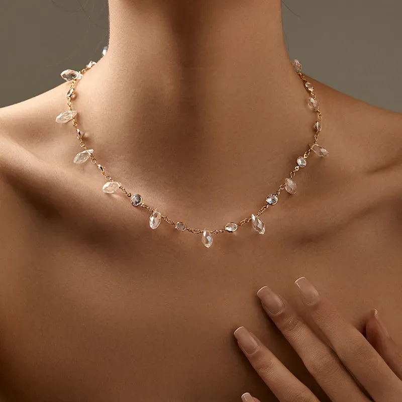 Wholesale Women Fashion Elegant Crystal Zircon Necklace